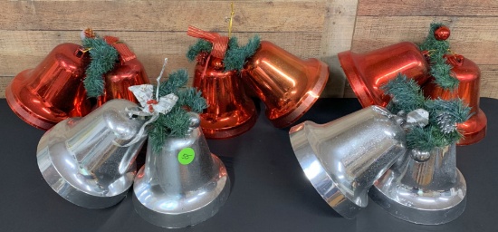 Lot of 5 Jumbo Hanging Bell DÃ©cor