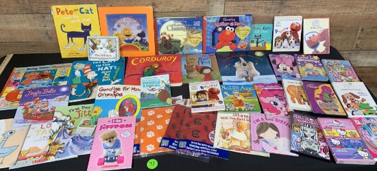 Lot of Children's Books and Children's DVDs Charlie Brown Elmo Barney