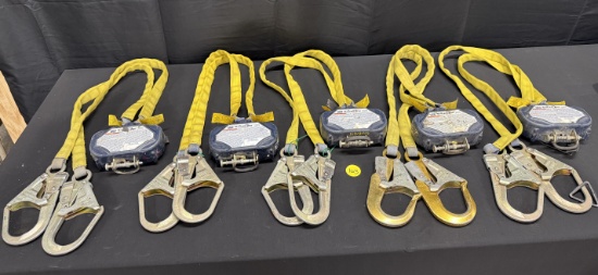 Lot of 5 Total Talon Safe Retracting Lifelines for Fall Protection