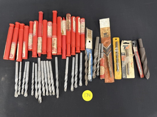 Huge Lot of Assorted Size Concrete Masonry Drill Bits New