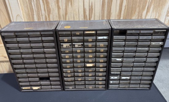 Lot of 3 Total Craftsman Parts Bin Organizers Bin for bolts, screws, hardware