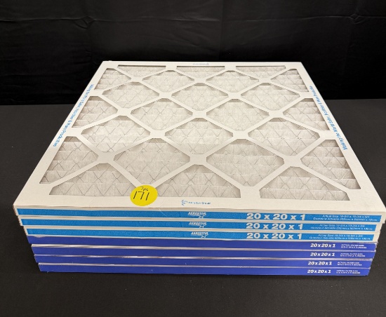 Lot of 7 Total Air Filters- 20x20x1