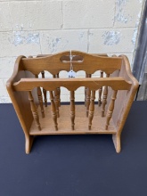 Vintage Wood Magazine Rack