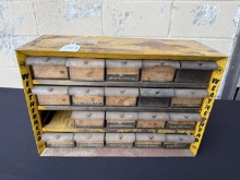 Vintage Parts Organizer with Contents- Cotter Pins, Socket Bolts, & More