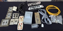 2 Surge Protectors, Some Wire, 1 Hole Straps, Test Lights, Breaker, & More Electrical