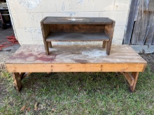 Lot of 2 Total Homemade Home Made Carpenters Benches