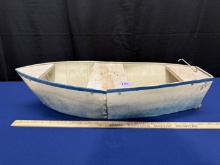 Metal Tin Rustic Boat Decoration