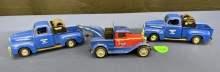 Lot of Die Cast Trucks Banks and Carquest Wrecker