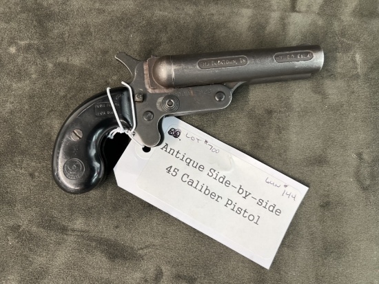 ANTIQUE SIDE-BY-SIDE 45 CA. PISTOL