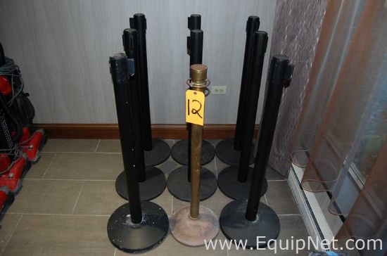 Lot of Nine Montour Stanchions