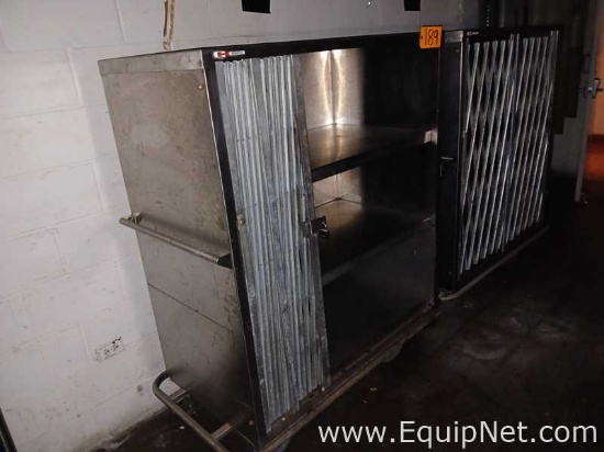 Lot of Two Steel Gated Hotel Food Carts