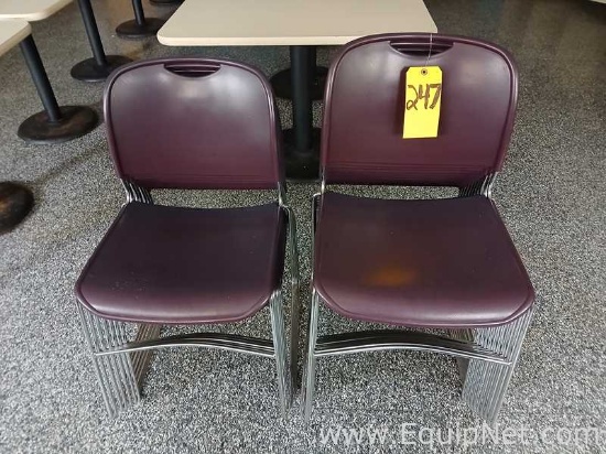 Lot of Seventeen Breakroom Chairs