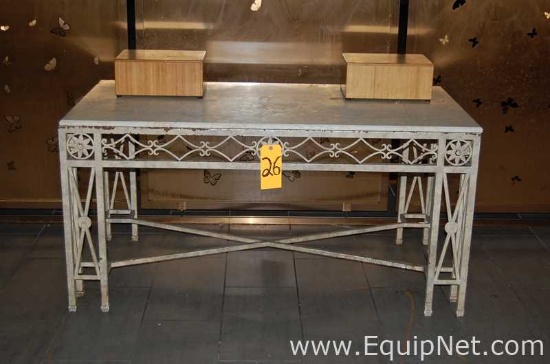 Granite Top Metal Base Table