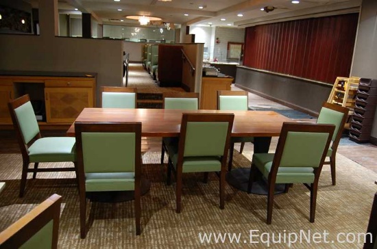 Lot of One Table and Eight Chairs
