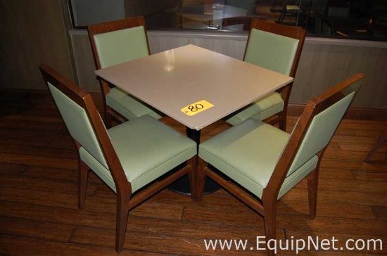 Lot of One Table and Four Chairs