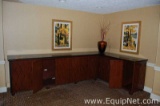 Lot of Two Hallway Cabinets and Two Artwork Pieces