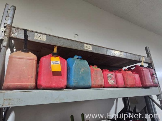 Lot Of 10 Various Size Plastic Gas Cans
