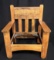 Antique Oak Mission Chair Without Seat