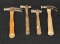 Assorted Antique Rustic Wooden Handled Hammers