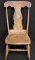 Rustic Wooden Rocker with Ornate Hand Painted Decals