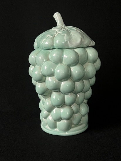 Red Wing Gypsy Trail Hostess Ware Grape Cookie Jar with Lid