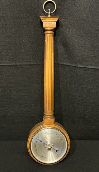 Long Neck Vintage Banjo Wooden Barometer