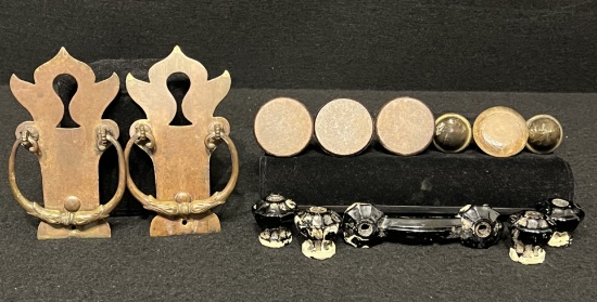Assorted Door Pulls, Knobs, Drawer Pulls, Handles and Chair Feet