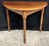 Half Moon Cherry Table with Scrolled Legs