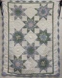 Handmade Quilt with Soft Pastel Florals