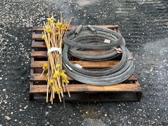 (6) Bundles of High Tensile Wire and (1) Bundle of Electric Fence Post