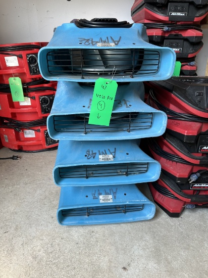 4 Dri-eaz Velo Pro Air Movers