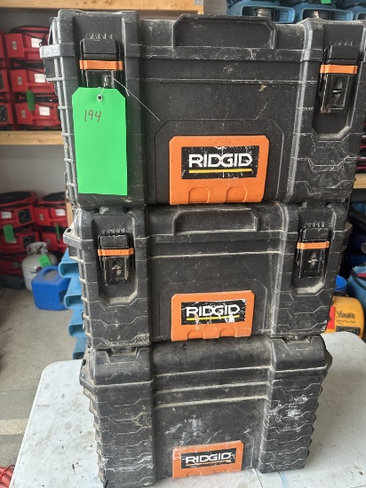 (3) Rigid "packouts" Tool Boxes