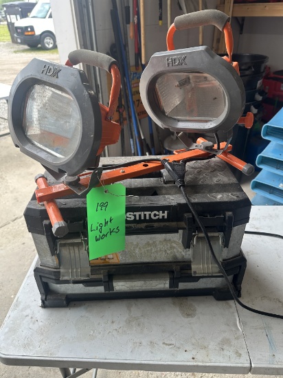 Hdx Work Light And Bostich Tool Box