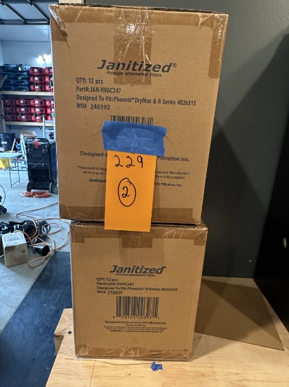 (2) Boxes Of Janitized Filters, Part Number Hvac247