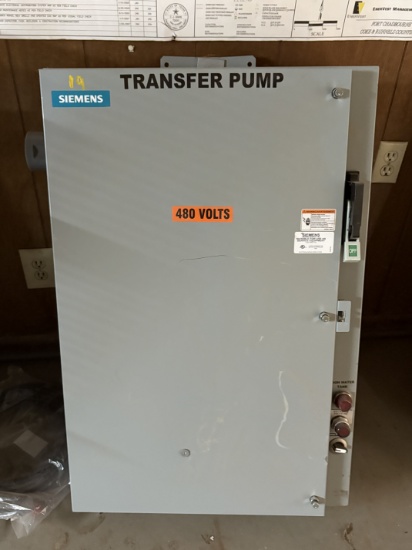 SIEMENS THREE PHASE PUMP CONTROL PANEL