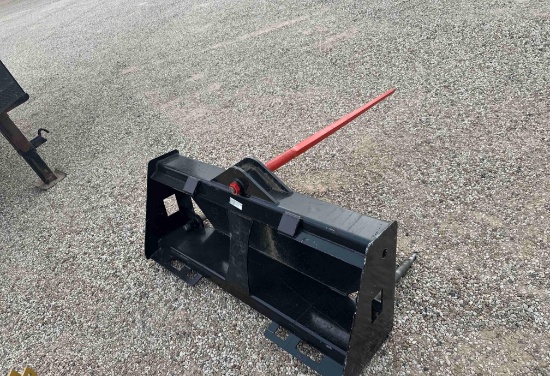 Hay spike , skid steer attachment