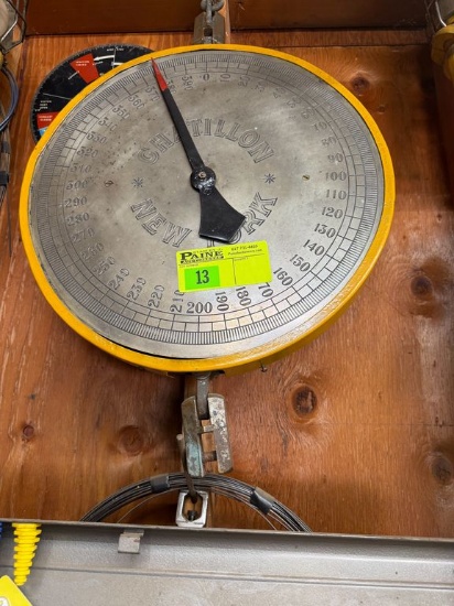 (1) Chatillon 400 lb Hanging Scale