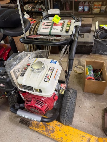 (1) Simpson PS 60869 4000 PSI, 3.5 GPM Gas Mobile Power Washer