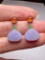A Pair of Exquisite 18k Gold Diamond Inlaid Jadeite Earrings