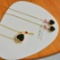 A Set of Fine Sterling Silver-Gold Plated Inlaid White Jade Jewelrys