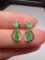 A Pair of Exquisite 18k Gold Diamond Inlaid Jadeite Earrings