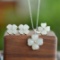 A Set of Fine Sterling Silver Inlaid White Jade Jewelrys