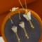 A Set of Fine Sterling Silver-Gold Plated Inlaid White Jade Jewelrys
