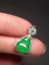 An Exquisite 18k Gold Diamond Inlaid Jadeite Gourd Pendant