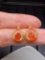 A Pair of Exquisite 18k Gold Diamond Inlaid Jadeite Earrings