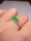 An Exquisite 18k Gold Diamond Inlaid Jadeite Ring