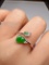 An Exquisite 18k Gold Diamond Inlaid Jadeite Gourd Ring