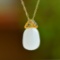 An Exquisite Sterling Silver-Gold Plated Inlaid White Jade Enamel Pendant