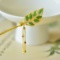 An Exquisite Sterling Silver-Gold Plated Inlaid White Jade Enamel Ebony Hairpin