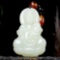 An Exquisite White Jade Statue of Avalokitesvara Pendant